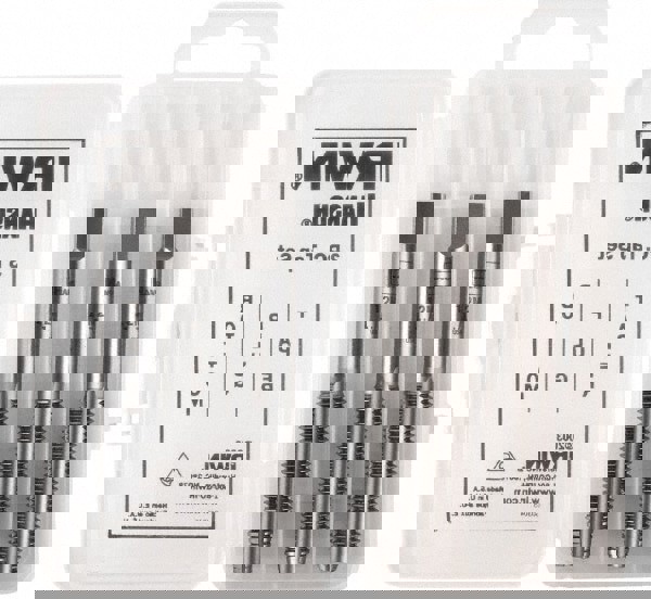 Tap Set: 4 Flute, Carbon Steel, Bright Finish